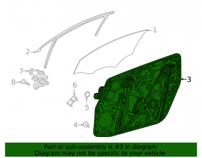 Front left window lift mechanism for Mercedes A-class V177 19-22 with panel