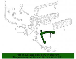 Exhaust manifold bracket for Mercedes GLC 16-22