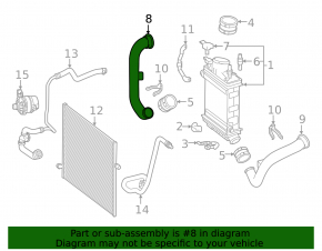 Right intercooler pipe second Mercedes GLS-class X166 15-19 3.0 metal