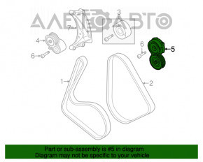 Drive Belt Tensioner Pulley Left Porsche Cayenne 958 11-14 Hybrid
