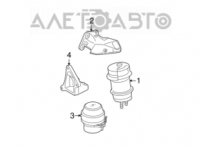 Engine mount rear Lexus GS300 GS350 06-11 awd