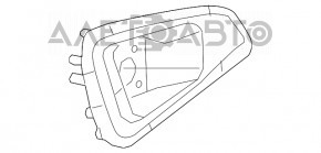 Door handle inner front right Chrysler 200 15-17 chrome