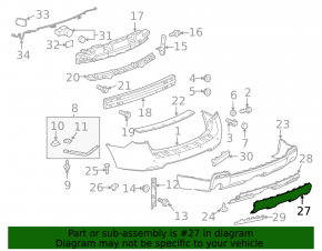 Rear bumper lip trim GMC Terrain 10-15 prerest