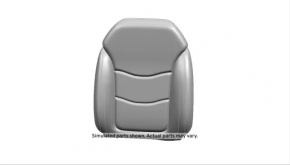 Chevrolet Volt 16 driver's seat back upholstery - gray leather, heated, blue stitching, worn