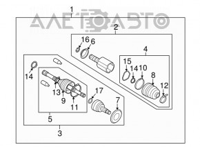 Subaru b9 Tribeca front right axle drive