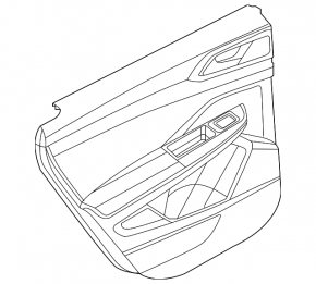 Door trim card rear right VW Taos 22-25 black with gray