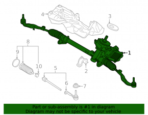 BMW X1 F48 16-22 electric steering rack, without rods