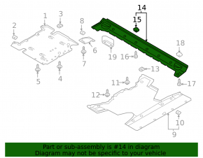 Right underbody protection for Audi E-Tron 19-23, cracked