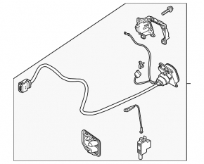 Right charging port assembly with cable for Audi E-Tron 19-23