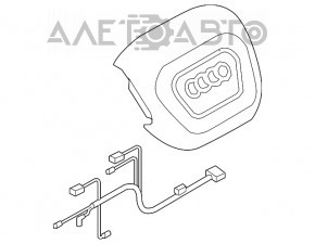 Black steering wheel airbag for the Audi Q8 19-25