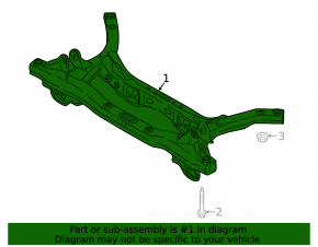 Rear subframe Hyundai Elantra 21-26