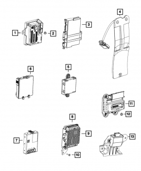 SRS airbag module computer airbags Jeep Cherokee KL 14-15