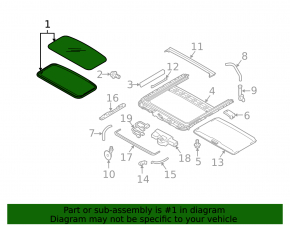 Subaru Outback 10-14 Sunroof Assembly
