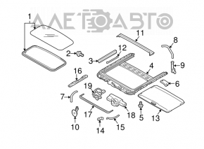 Subaru Outback 10-14 Sunroof Assembly