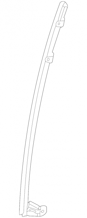 Rear left door glass guide Toyota Sienna 21-25 rear