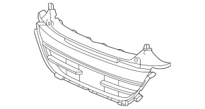 Honda Accord 18-20 Front Bumper Lower Grille