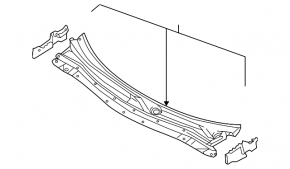 Plastic windshield wiper grille for Mitsubishi Outlander 14-22