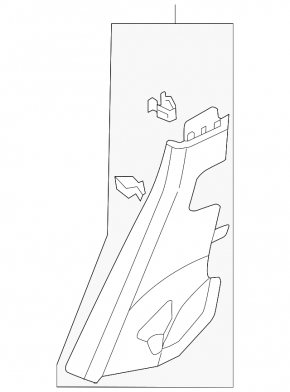 Rear pillar trim lower left VW Touareg 11-17 beige
