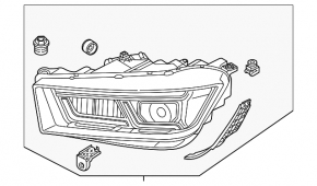 Front left headlight complete Audi Q5 80A 18-20 LED, AFS, with corrector