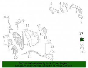 Upper rear right door hinge Infiniti QX30 17-19