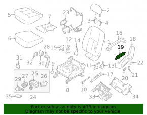 Nissan Pathfinder 13-16 Black Passenger Seat Control