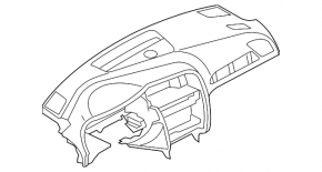 Torpedo front panel without AIRBAG Audi A4 B8 08-16 black