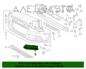 Front bumper grille right Audi A5 13-17