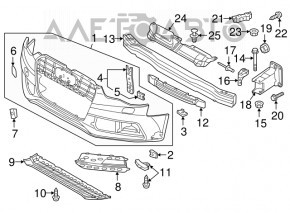 Front bumper grille right Audi A5 13-17