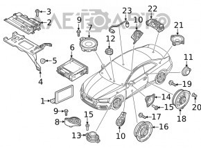 Speaker torpedo tweeter left Audi A5 F5 17- Bang and Olufsen
