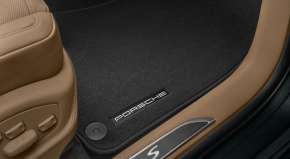 Set of floor mats for Porsche Macan 15-23, cloth, black