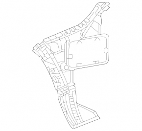 Rear bumper mount left Mercedes W167 GLE 350 450 20-23