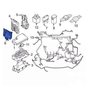 Distribution plate battery Ford Focus mk3 11-18