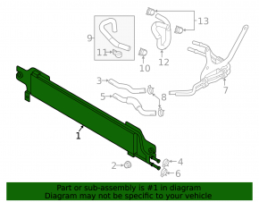 Mazda CX-7 06-12 2.3, 2.5 automatic transmission cooling radiator