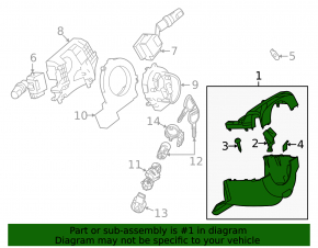 Mazda3 03-09 steering column frame