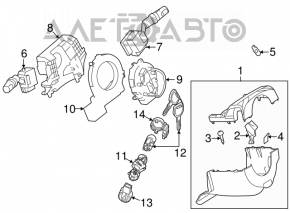 Mazda3 03-09 steering column frame