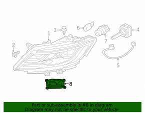 Ford Mustang mk6 15-23 ignition unit left, case damaged