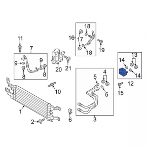 Automatic transmission cooling system pipe Ford C-max MK2 13-18 with valve