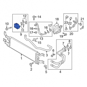 Automatic transmission cooling system pipe Ford C-max MK2 13-18 with valve