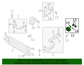 Automatic transmission cooling system pipe Ford C-max MK2 13-18 with valve