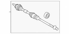 Drive axle shaft front right Mazda CX-5 17- 2.5T