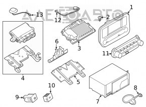 Monitor, display, navigation Ford Ecosport 18-22 with control
