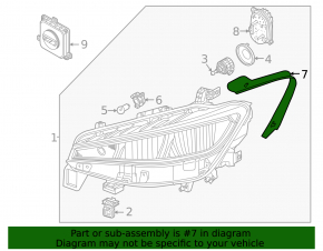 Front right headlight seal for Volkswagen ID.4 21-22