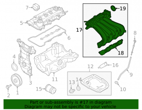 Intake manifold Nissan Versa Note 13-16 1.6