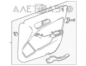 Door trim card front left Mercedes GLA 15-20 leather beige