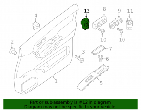 Front Left Seat Memory Buttons Nissan Pathfinder 13-16