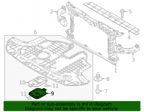 Kia Niro 23-26 HEV, PHEV front engine protection hatch