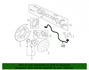 Rear left ABS sensor for Mitsubishi Galant 2013