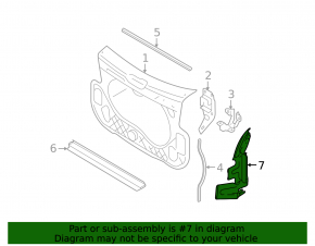 Right radiator deflector for Audi A6 05-11 3.2