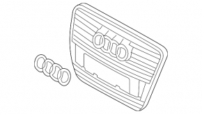 The bare radiator grille of the Audi A6 04-11