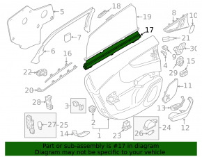 Curtain of the rear left door Audi A6 C7 12-18